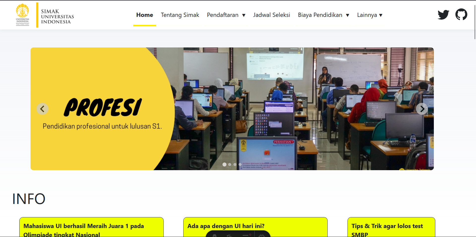 My Version of Simak UI Web